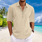 Tyler - Elegante Camicia Casual in Lino a Maniche Lunghe per un Look Fresco