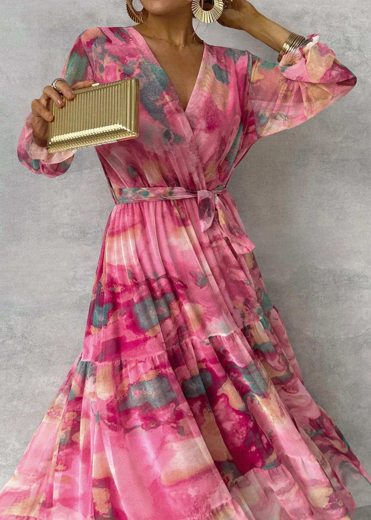 Hazel | Vestito a Portafoglio Floreale: Eleganza e Stile per Ogni Occasione