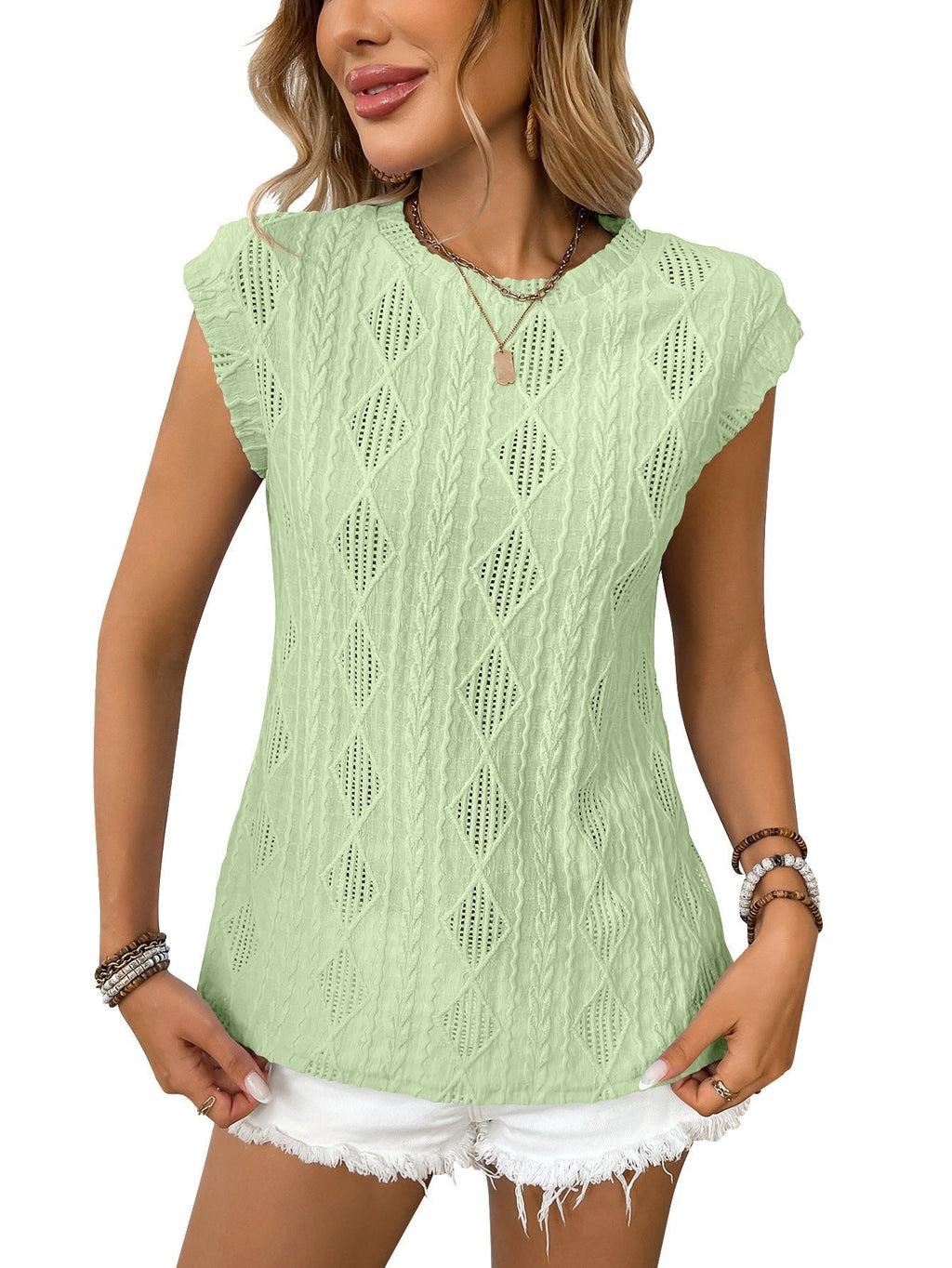 DELICE™ – T-shirt Chic in Morbida Maglia Leggera per uno Stile Unico!