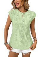 DELICE™ – T-shirt Chic in Morbida Maglia Leggera per uno Stile Unico!
