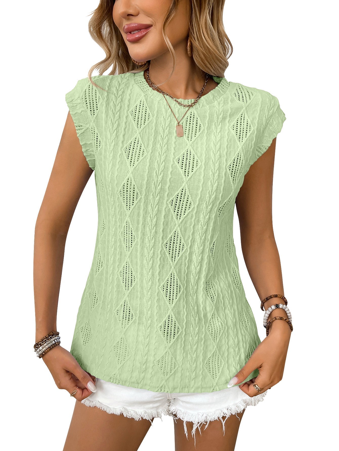 DELICE™ – T-shirt Chic in Morbida Maglia Leggera per uno Stile Unico!