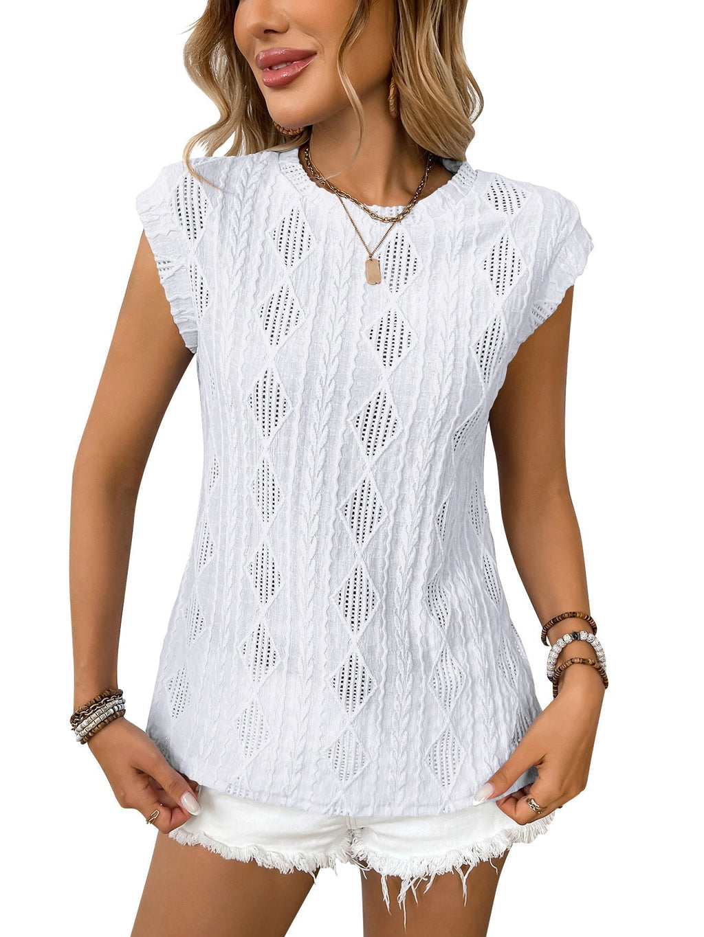 DELICE™ – T-shirt Chic in Morbida Maglia Leggera per uno Stile Unico!