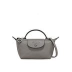 Mini Leder Henkeltasche – Grau