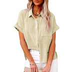Audrine™ – Blusa Casual e Confortevole con Bottoni per un Look Trendy!