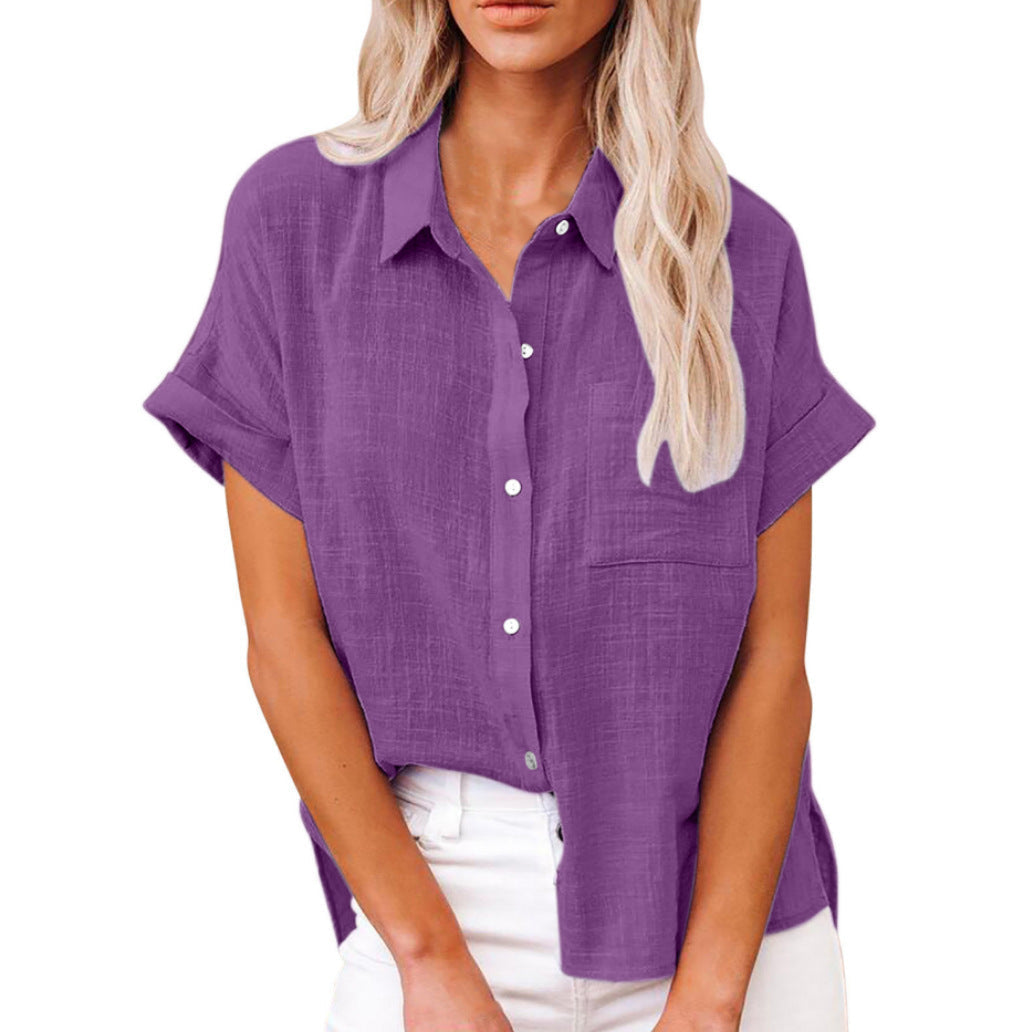 Audrine™ – Blusa Casual e Confortevole con Bottoni per un Look Trendy!