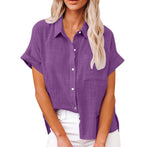 Audrine™ – Blusa Casual e Confortevole con Bottoni per un Look Trendy!