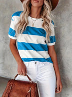KAELY™ – T-shirt Classica a Righe: Stile Rilassato per Ogni Occasione!