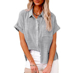 Audrine™ – Blusa Casual e Confortevole con Bottoni per un Look Trendy!