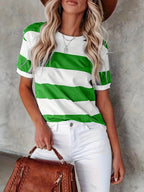 KAELY™ – T-shirt Classica a Righe: Stile Rilassato per Ogni Occasione!
