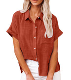 Audrine™ – Blusa Casual e Confortevole con Bottoni per un Look Trendy!