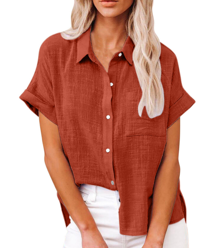 Audrine™ – Blusa Casual e Confortevole con Bottoni per un Look Trendy!