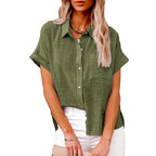 Audrine™ – Blusa Casual e Confortevole con Bottoni per un Look Trendy!
