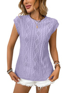 DELICE™ – T-shirt Chic in Morbida Maglia Leggera per uno Stile Unico!