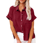 Audrine™ – Blusa Casual e Confortevole con Bottoni per un Look Trendy!