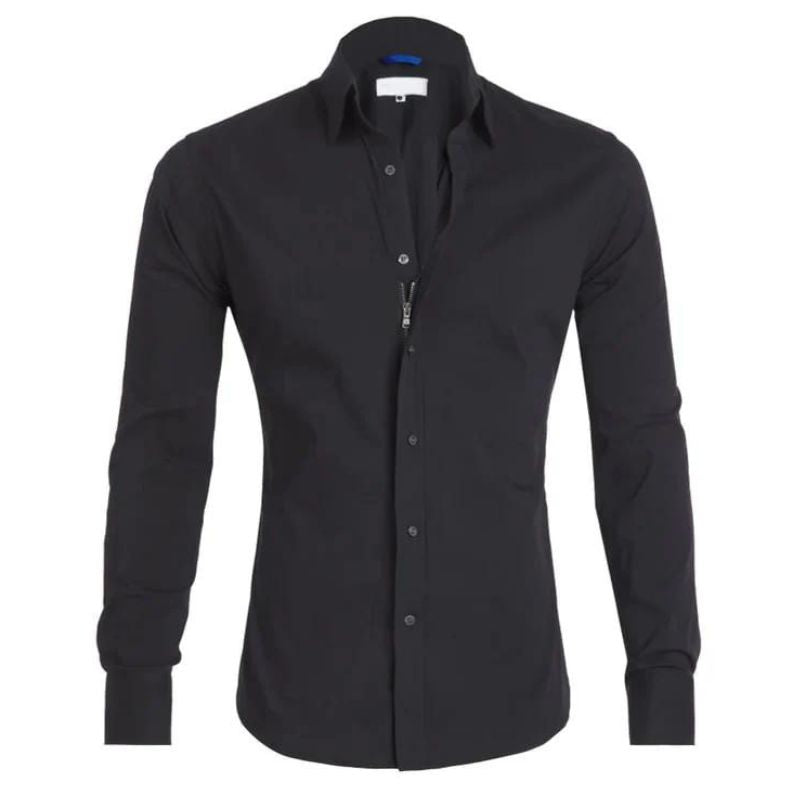 Camicia Antipiega Leo con Zip - Stile e Comfort in Ogni Occasione!