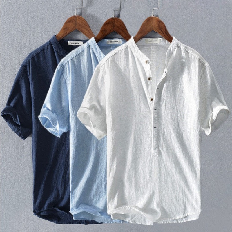 Camicia Damian in Cotone e Lino: Eleganza Naturale per Ogni Occasione