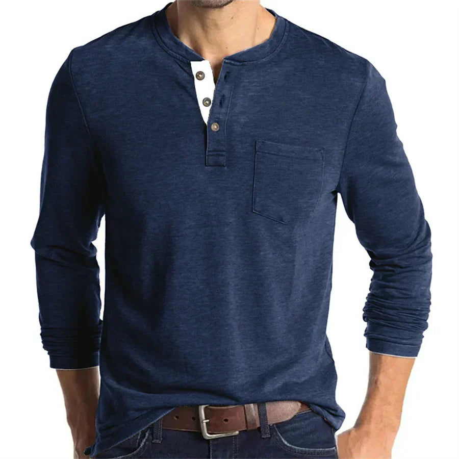 Camicia Henley Classica Logan - Stile Inconfondibile e Comfort Assoluto