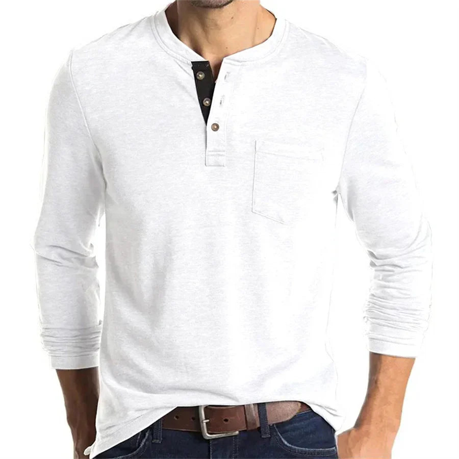 Camicia Henley Classica Logan - Stile Inconfondibile e Comfort Assoluto