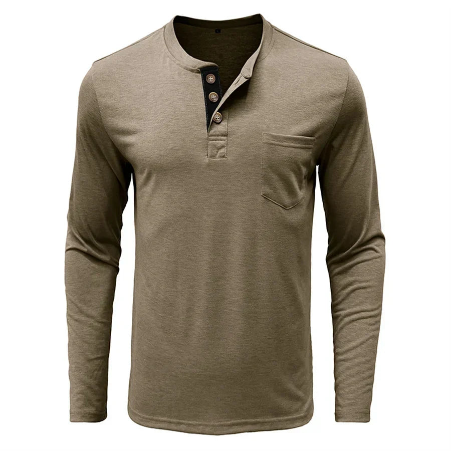 Camicia Henley Classica Logan - Stile Inconfondibile e Comfort Assoluto