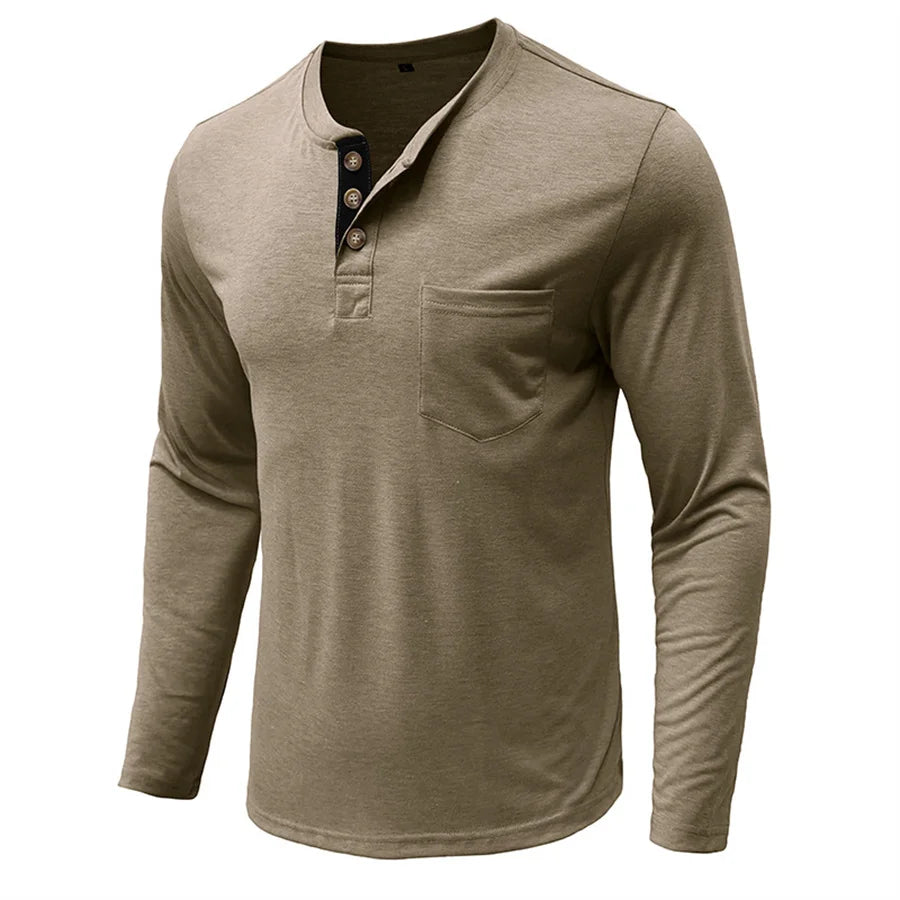 Camicia Henley Classica Logan - Stile Inconfondibile e Comfort Assoluto