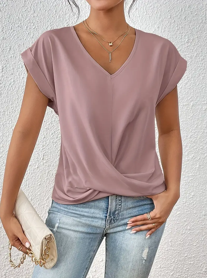 BELLE™ | Elegante Top V-Neck per un Look Raffinato