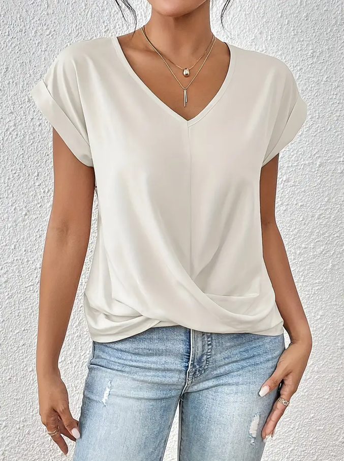 BELLE™ | Elegante Top V-Neck per un Look Raffinato