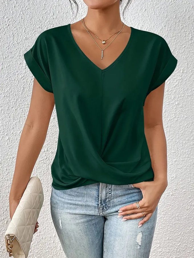 BELLE™ | Elegante Top V-Neck per un Look Raffinato