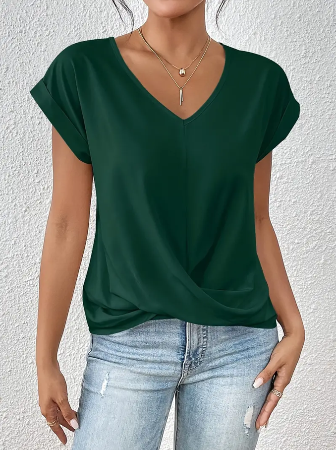 BELLE™ | Elegante Top V-Neck per un Look Raffinato