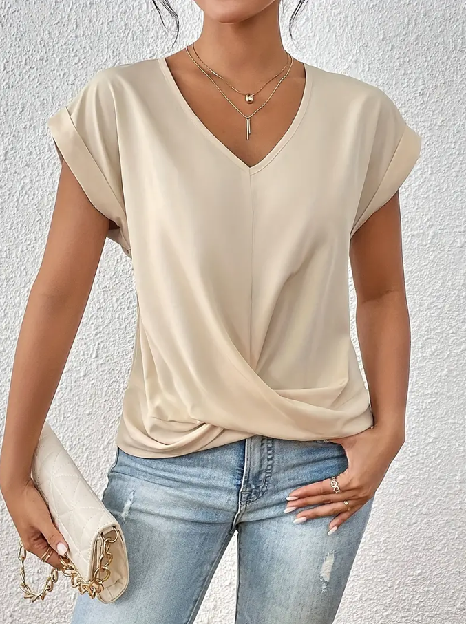 BELLE™ | Elegante Top V-Neck per un Look Raffinato