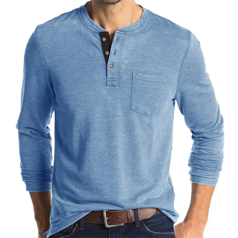 Camicia Henley Classica Logan - Stile Inconfondibile e Comfort Assoluto