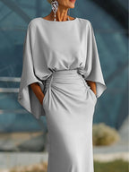 Clara | Vestito Elegante con Scollo a V e Schiena Scoperta - Stile Unico per Ogni Occasione!