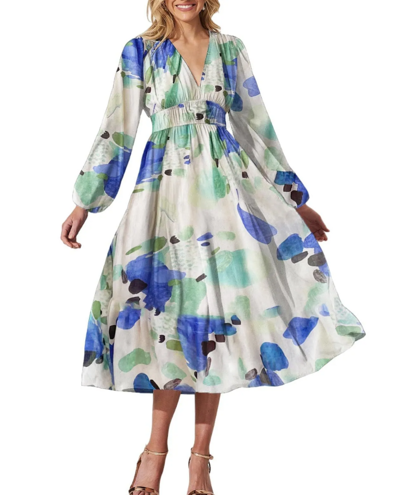Celine | Abito Femminile Elegante con Fantasia Floreale - Stile Unico per Ogni Occasione