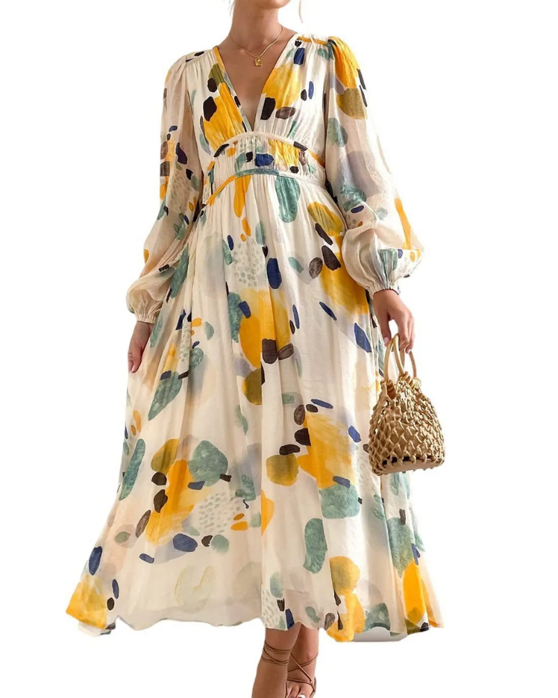 Celine | Abito Femminile Elegante con Fantasia Floreale - Stile Unico per Ogni Occasione