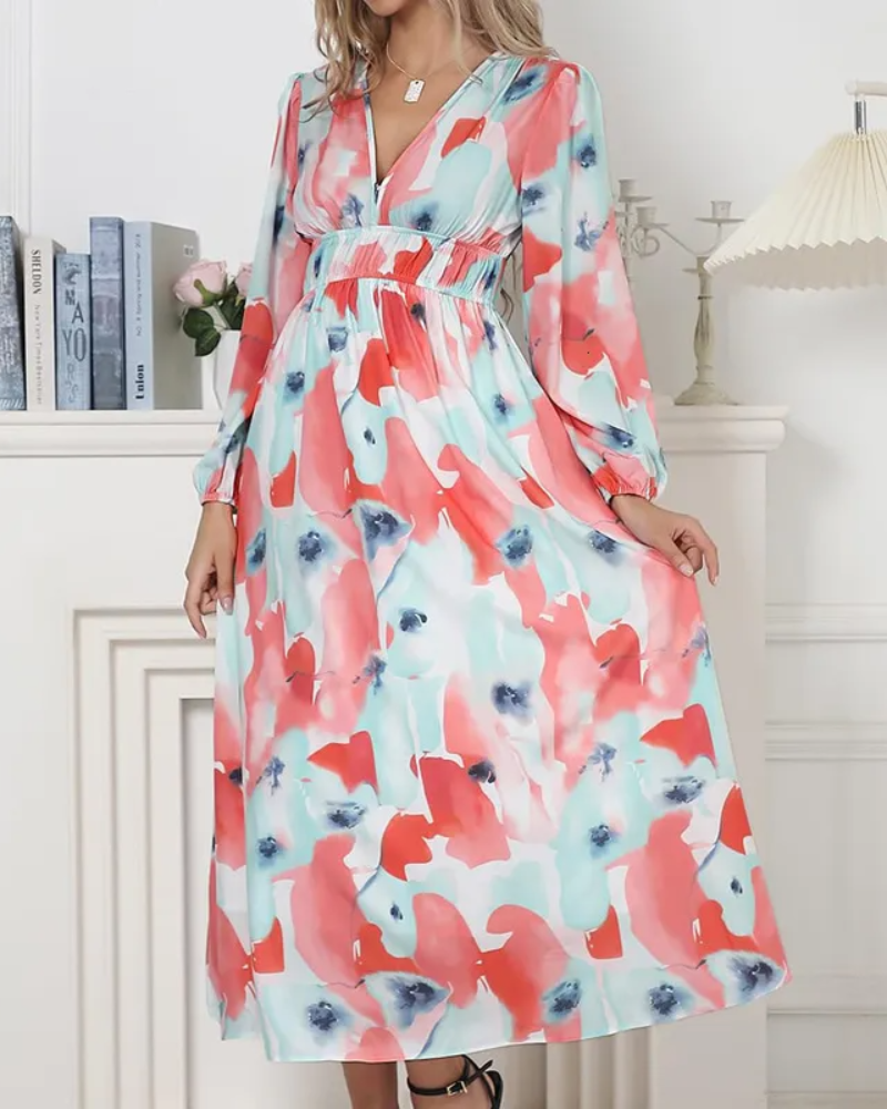 Celine | Abito Femminile Elegante con Fantasia Floreale - Stile Unico per Ogni Occasione