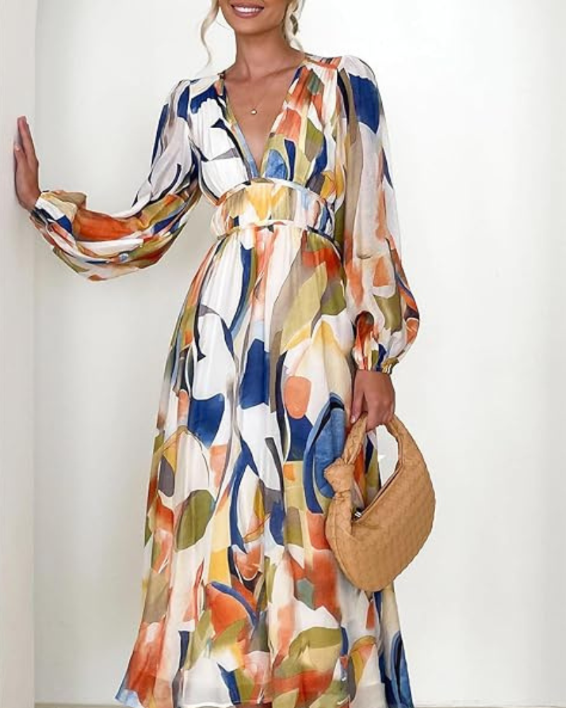 Celine | Abito Femminile Elegante con Fantasia Floreale - Stile Unico per Ogni Occasione