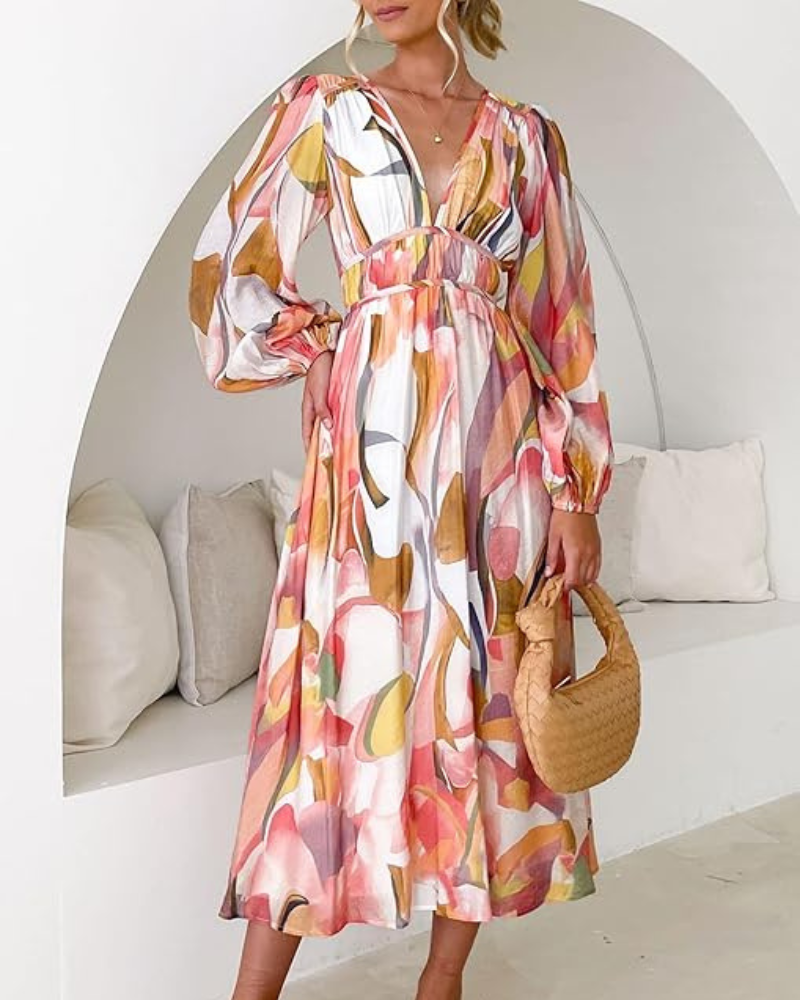 Celine | Abito Femminile Elegante con Fantasia Floreale - Stile Unico per Ogni Occasione