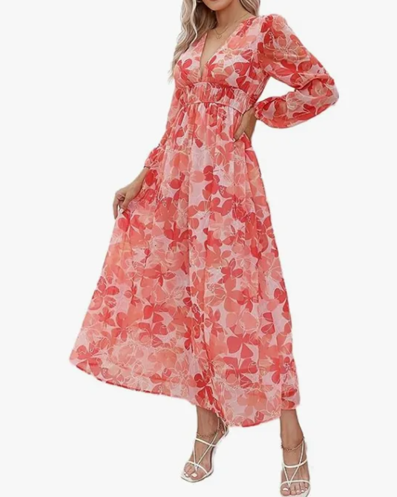 Celine | Abito Femminile Elegante con Fantasia Floreale - Stile Unico per Ogni Occasione