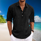 Tyler - Elegante Camicia Casual in Lino a Maniche Lunghe per un Look Fresco