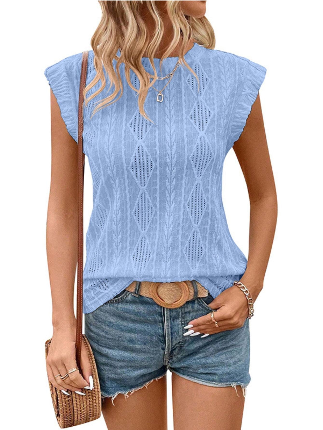 DELICE™ – T-shirt Chic in Morbida Maglia Leggera per uno Stile Unico!