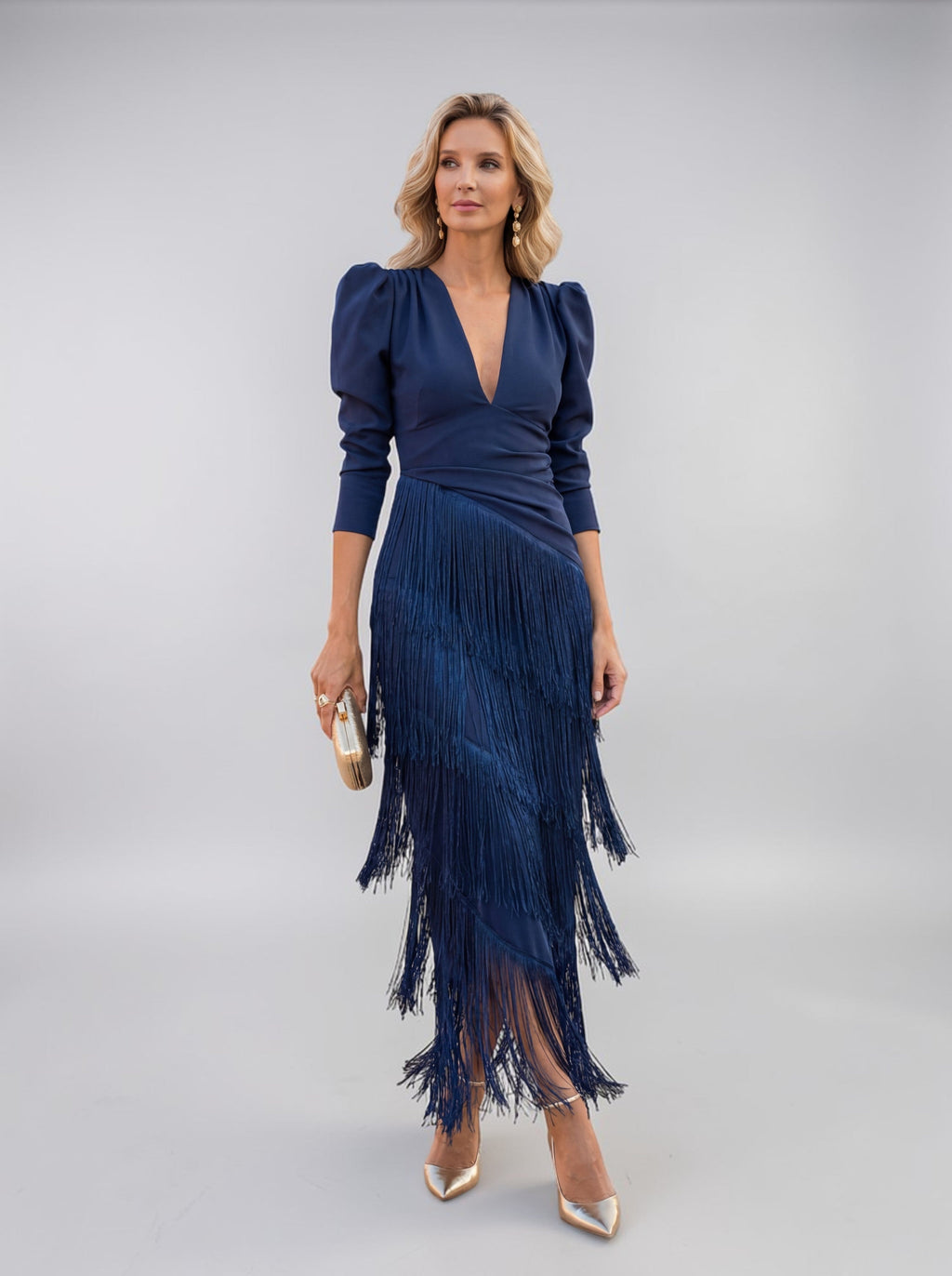 Sofia | Abito Elegante con Frange - Stile e Raffinatezza per Ogni Occasione!