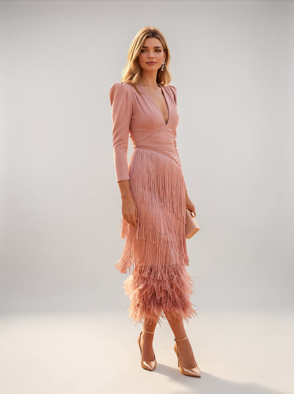 Sofia | Abito Elegante con Frange - Stile e Raffinatezza per Ogni Occasione!