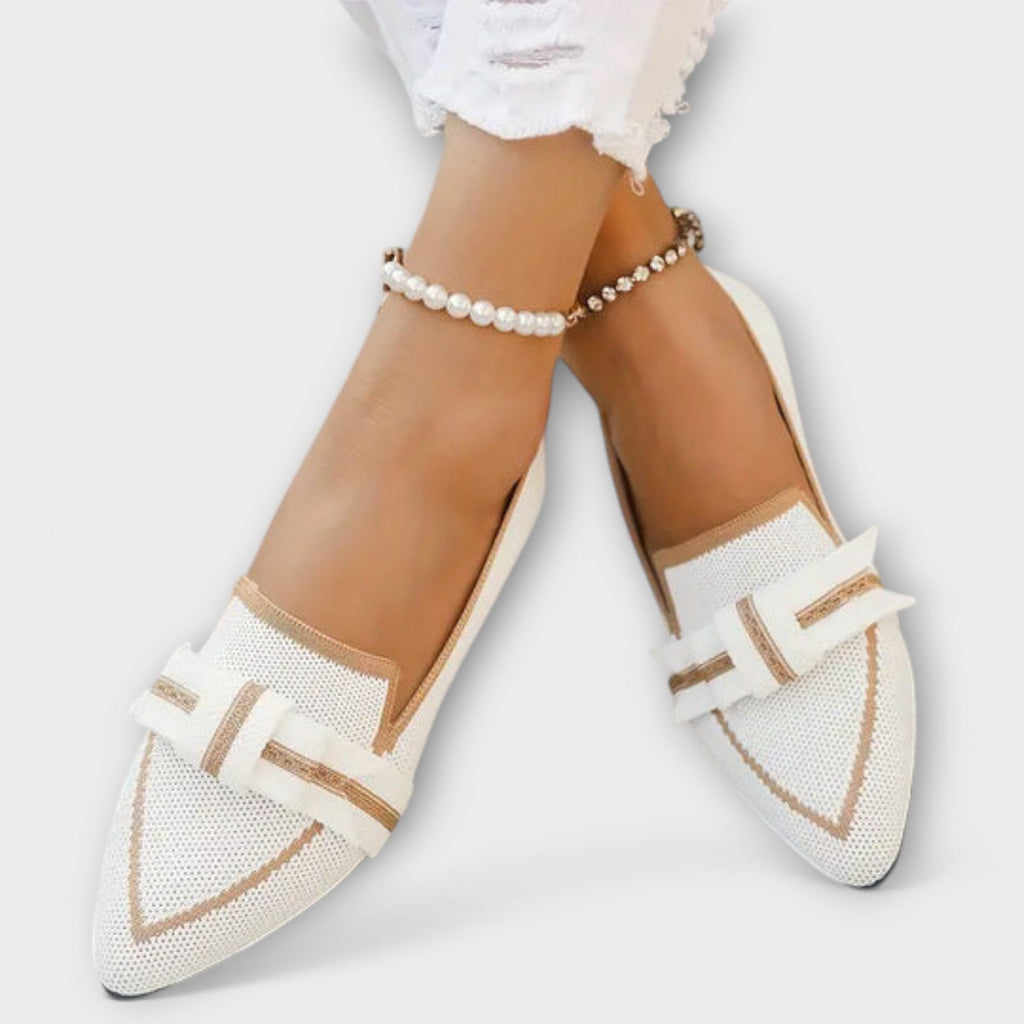 Scarpe da Donna Eleganti con Suola Piatta e Design a Nodo - Comfort e Stile Unici!