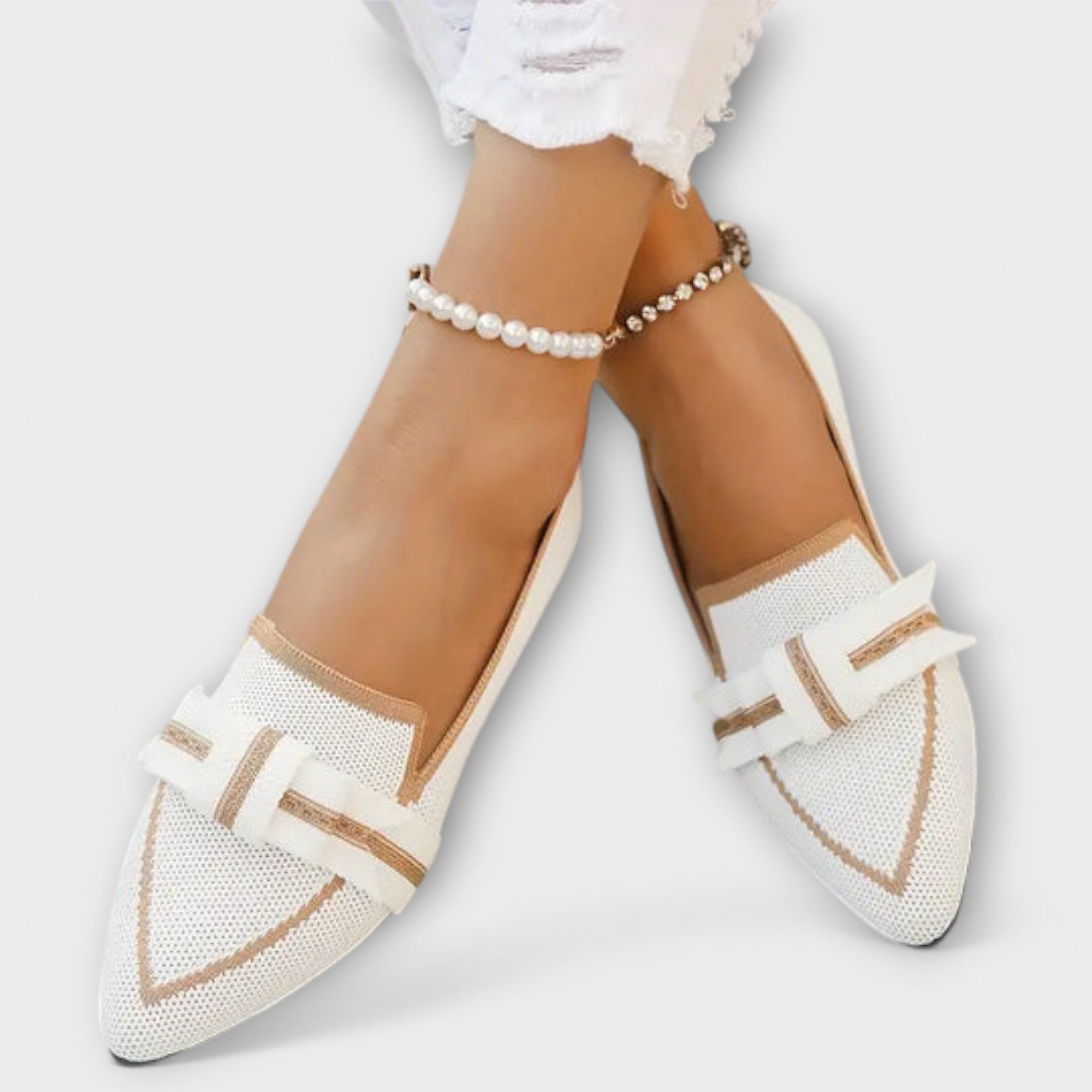 Scarpe da Donna Eleganti con Suola Piatta e Design a Nodo - Comfort e Stile Unici!