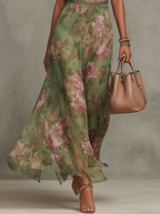 Livia | Maxi Abito Floreale con Scollo Halter - Eleganza Estiva per Ogni Occasione