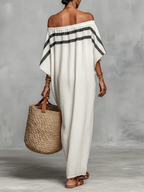 Aveline™ | Abito Maxi Off-Shoulder con Maniche a Pipistrello - Eleganza e Stile Unici!