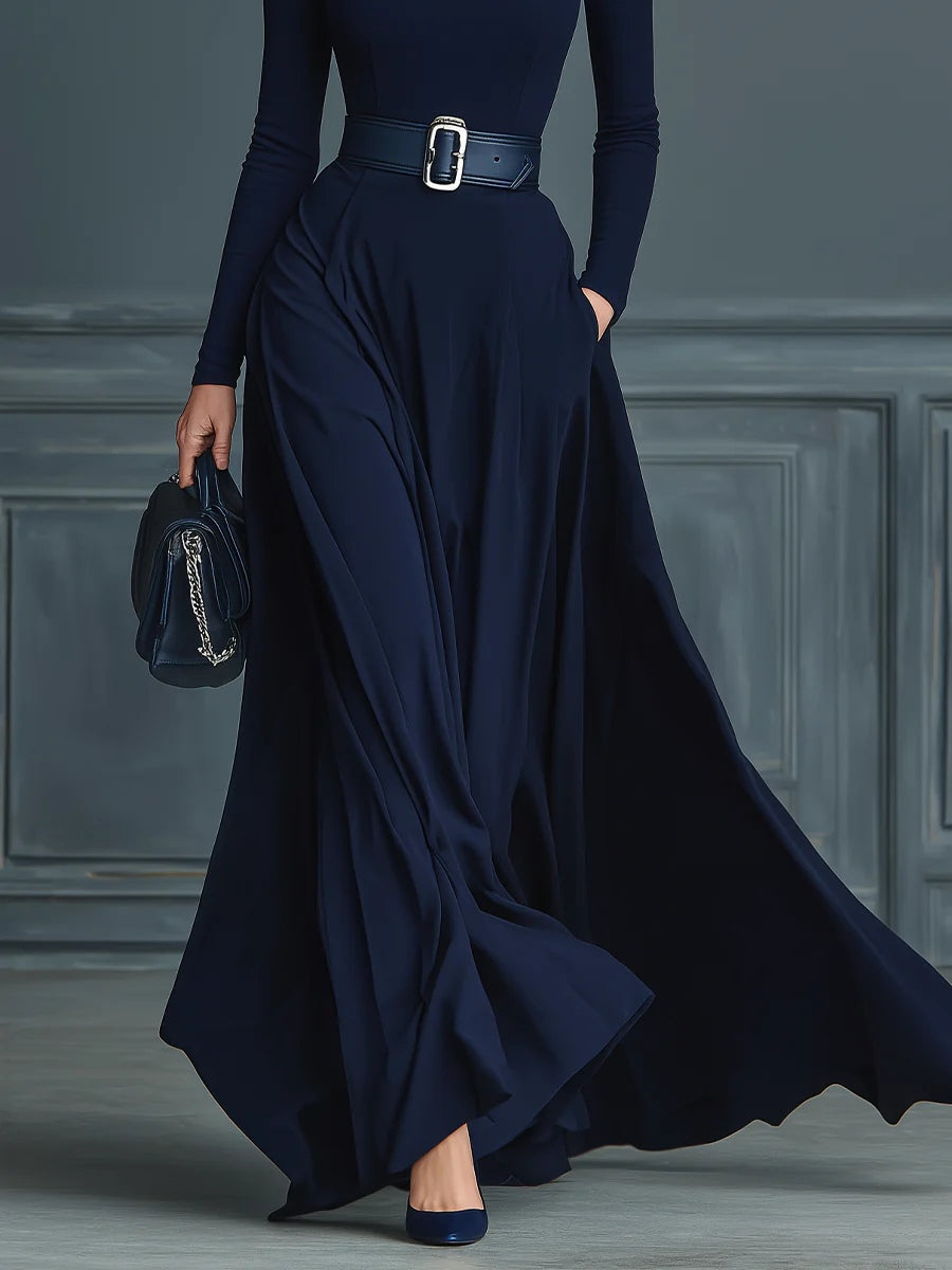 Elora™ | Abito Maxi Elegante con Collo Alto - Stile e Comfort per Ogni Occasione!