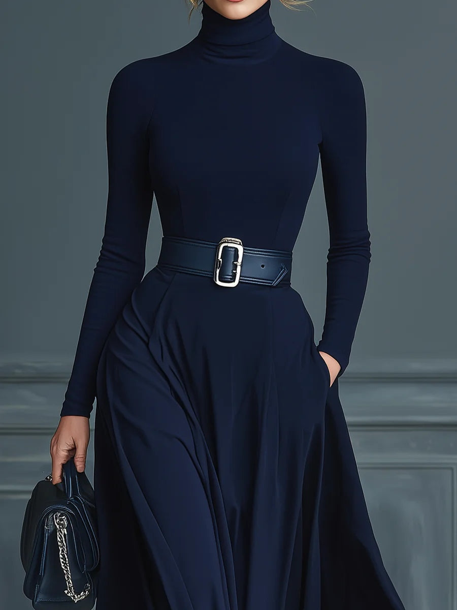 Elora™ | Abito Maxi Elegante con Collo Alto - Stile e Comfort per Ogni Occasione!
