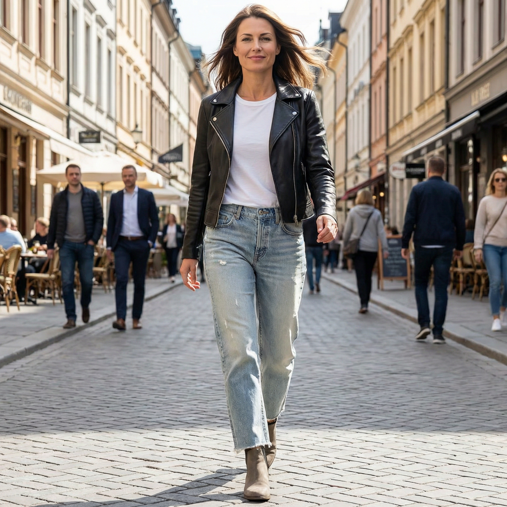 Jeans Dritti Cropped Retro per Donna - Stile Vintage e Comfort Unico!