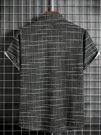Camicia Haroyan Trendy con Motivo a Righe e Quadri - Stile Unico per Ogni Occasione!