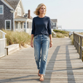 Jeans Dritti Cropped Retro per Donna - Stile Vintage e Comfort Unico!